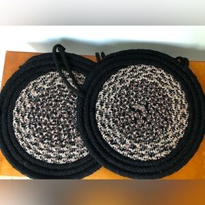 Vintage 1960’s Braided Chair Pads Set